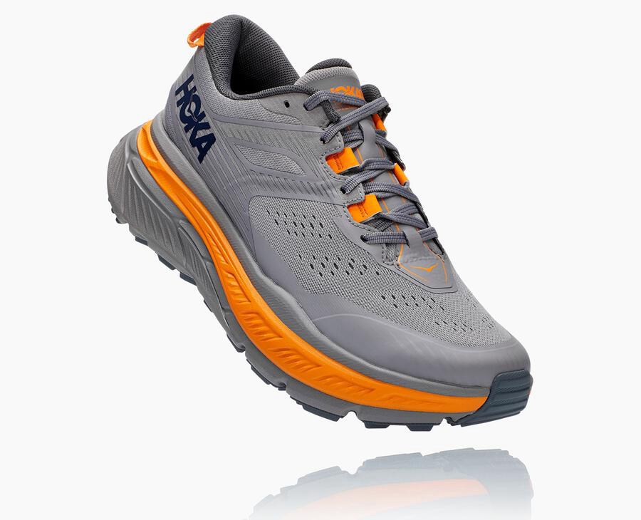 Hoka Mens Trail Shoes NZ - Hoka Stinson Atr 6 Grey (UXE260973)